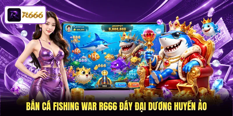 Bắn cá Fishing War R666 đáy đại dương huyền ảo